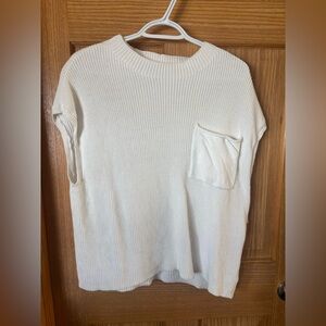 21. Pretty Garden Cotton Knit Boxy Vest/Top 22-23” PTP